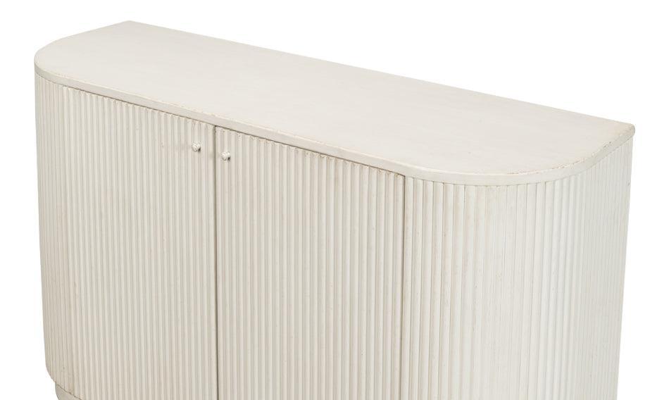 Buffet Halle Ribbed White Demilune