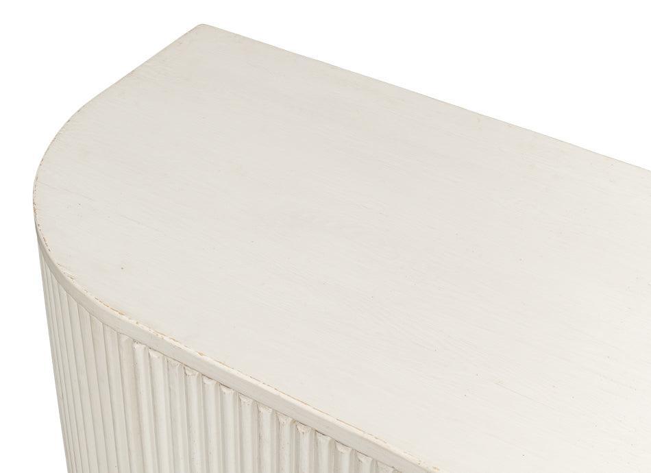 Buffet Halle Ribbed White Demilune