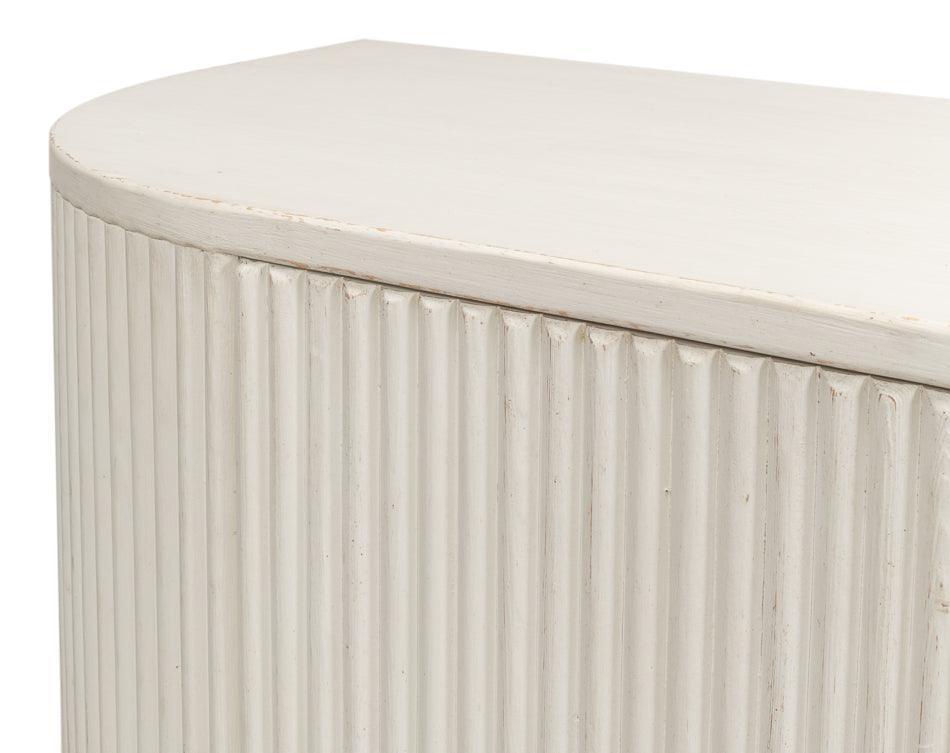 Buffet Halle Ribbed White Demilune