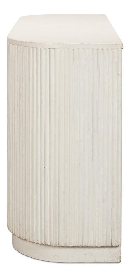 Buffet Halle Ribbed White Demilune