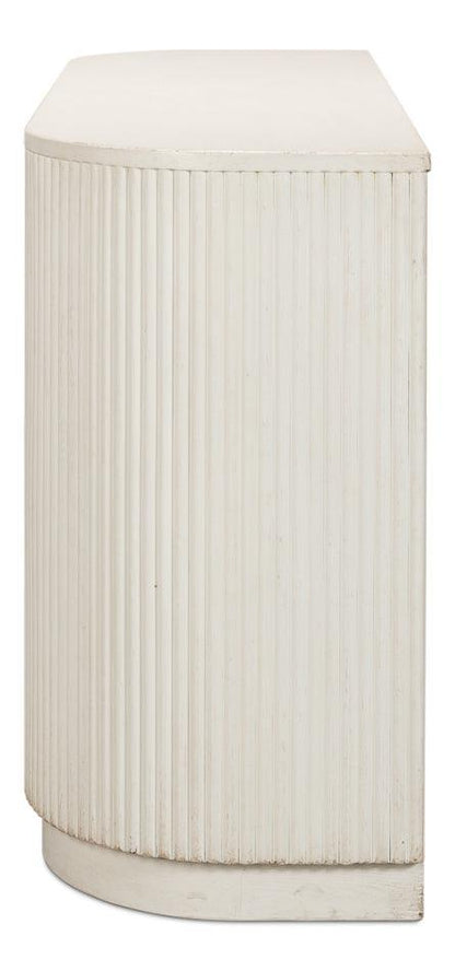 Buffet Halle Ribbed White Demilune