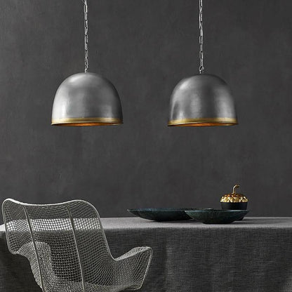 Lampadario a forma di ciotola in ferro stile industriale chic