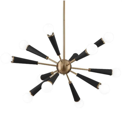 Lampadario in ottone invecchiato stile industriale Zodiac