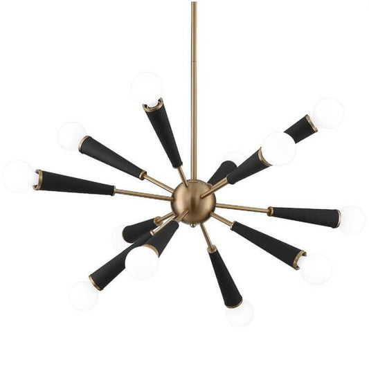 Lampadario in ottone invecchiato stile industriale Zodiac