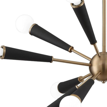 Lampadario in ottone invecchiato stile industriale Zodiac