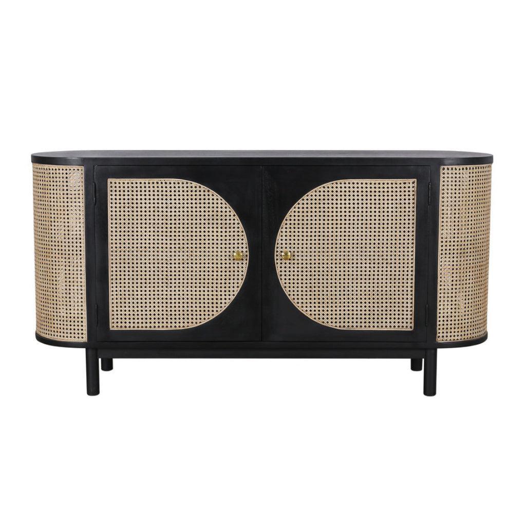 Credenza con anta ovale in canna Joelle 