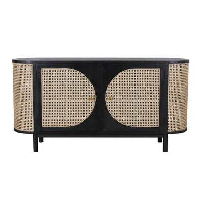 Credenza con anta ovale in canna Joelle 