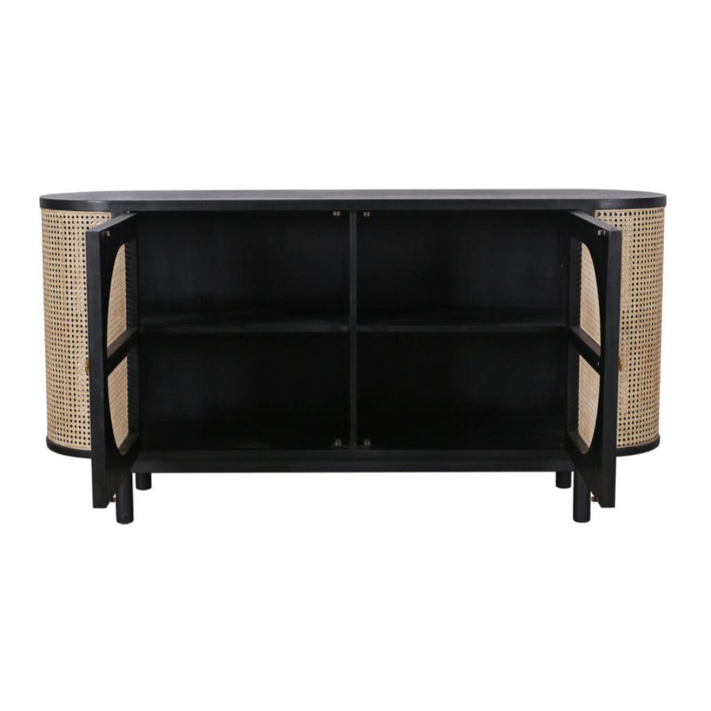Credenza con anta ovale in canna Joelle 