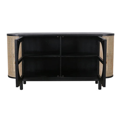 Credenza con anta ovale in canna Joelle 