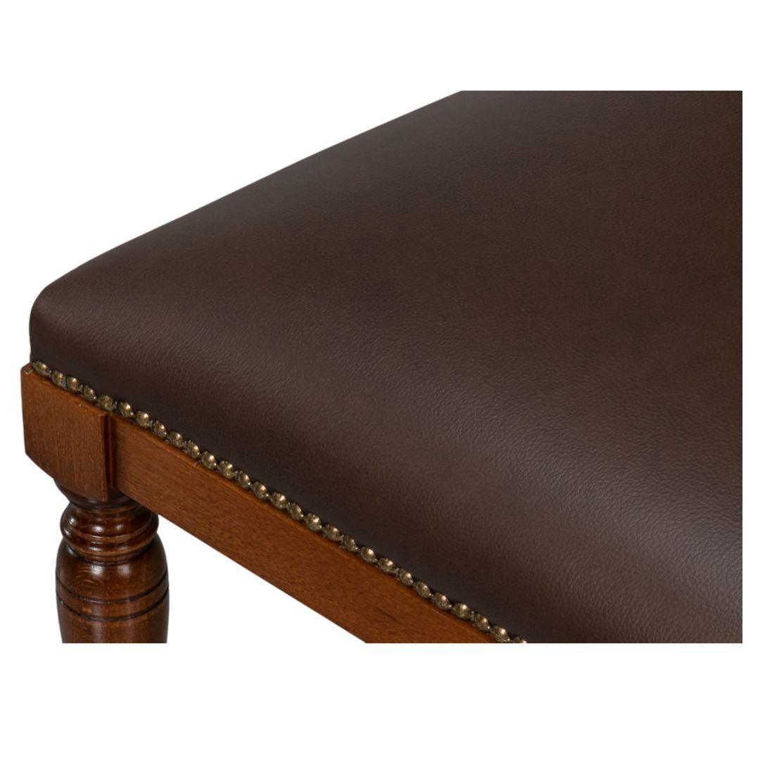 Sedie da pranzo in pelle di noce Old World - Coppia