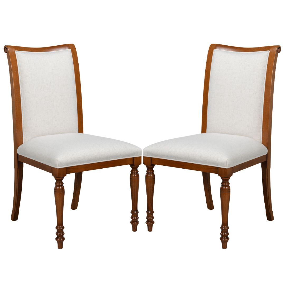 Sedie da pranzo Jupe in noce Old World - Coppia