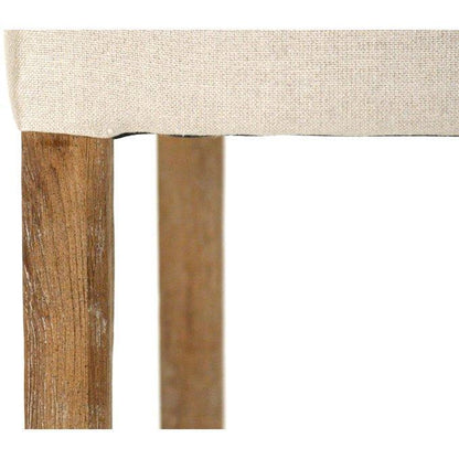 Sedia imbottita in iuta e lino