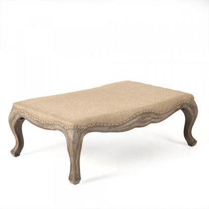 Pouf in juta francese con parte superiore in juta