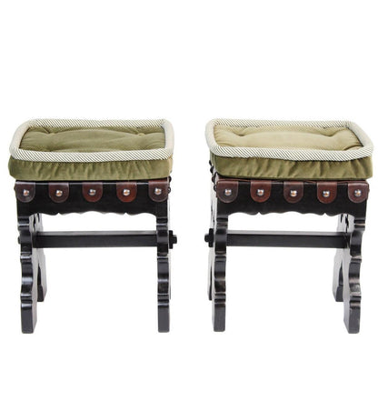 Sgabelli in pelle e velluto King Ferdinand