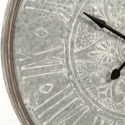 Grande orologio da parete in ferro grigio boho