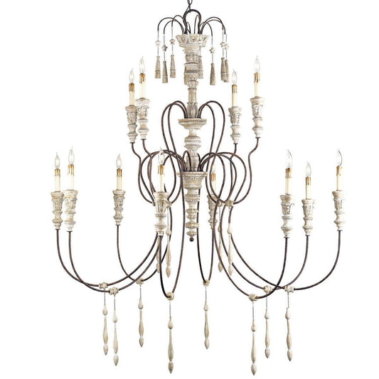 Grande lampadario francese shabby chic