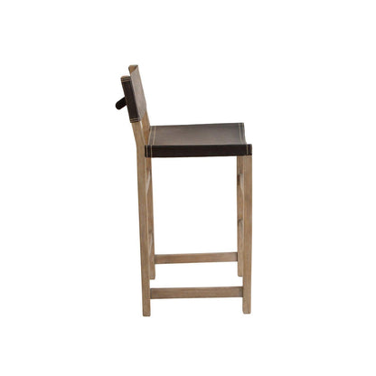 Sgabello da bar in pelle da regista