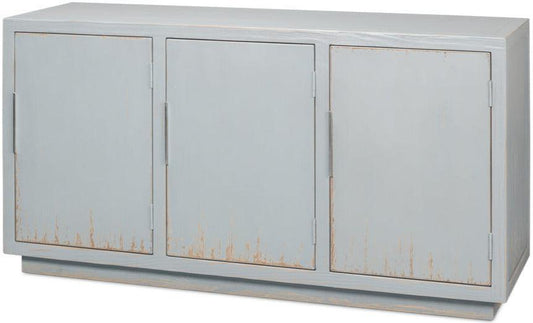 Credenza con patina azzurra