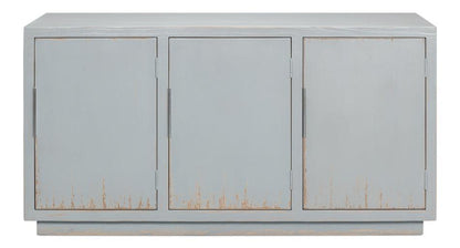 Credenza con patina azzurra