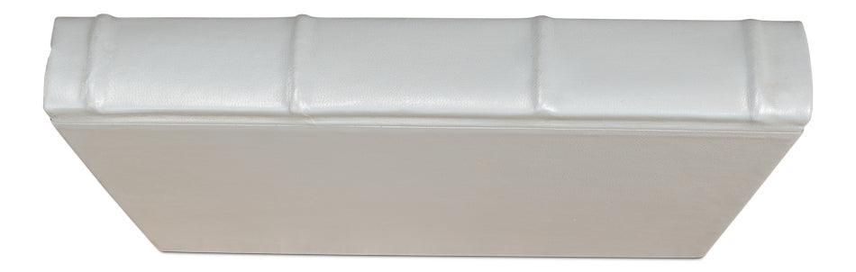 Libri decorativi rilegati in pelle grigia