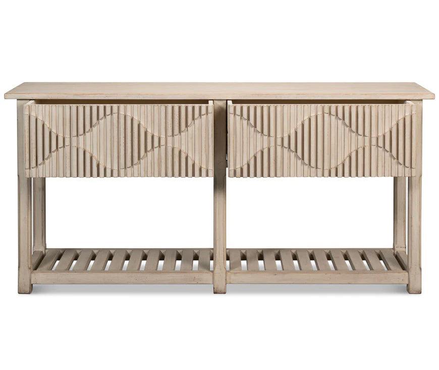 Tavolo consolle con pannello rialzato Lola