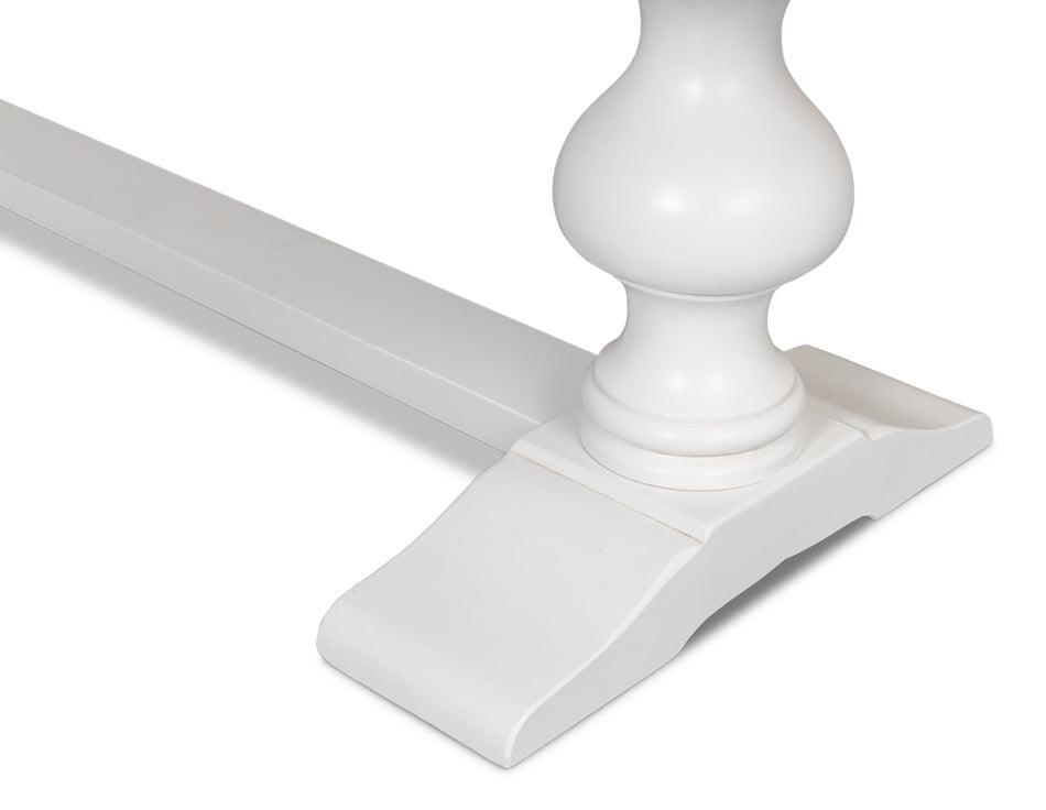 Tavolo da pranzo lungo in stile country francese bianco