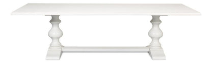 Tavolo da pranzo lungo in stile country francese bianco
