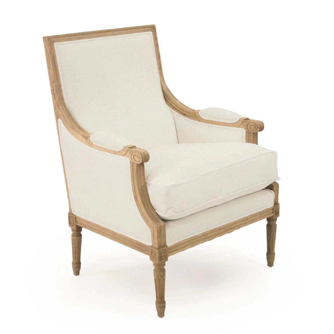 Poltrona club Louis Natural Off-White