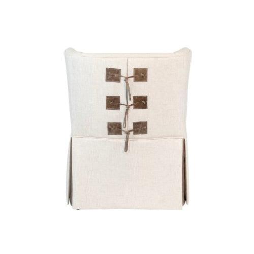 Sedia da pranzo Madeleine con schienale basso e gonna