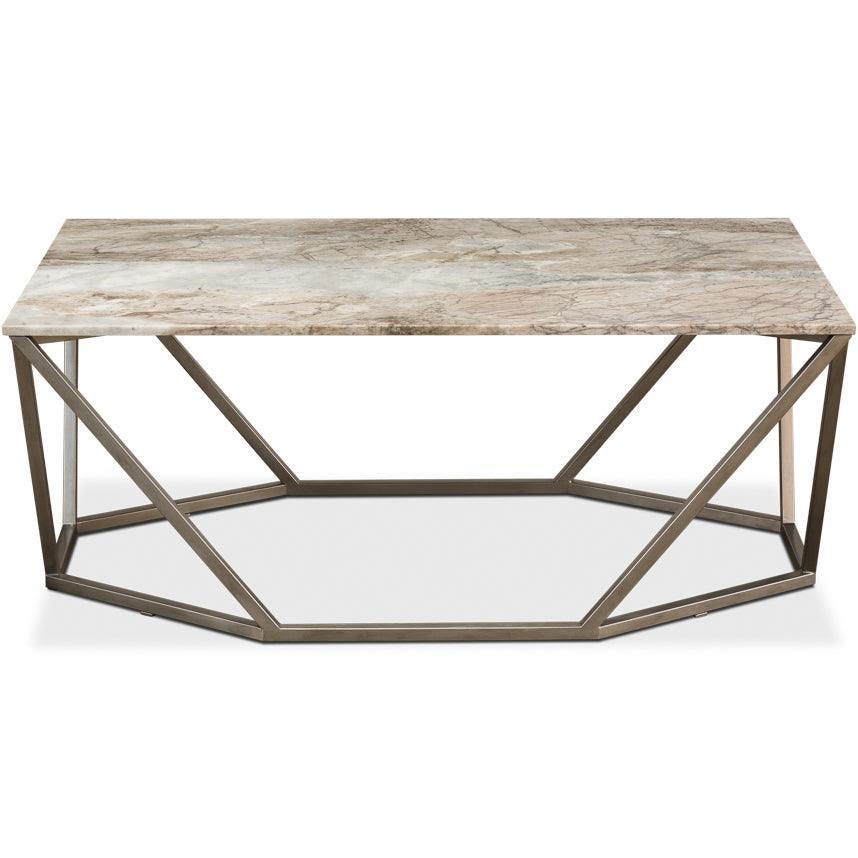 Tavolino da caffè trapezoidale in marmo Geo