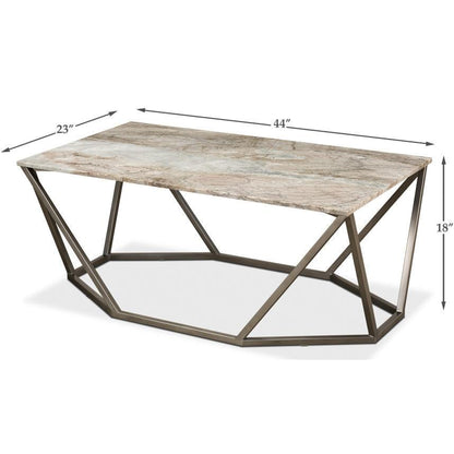 Tavolino da caffè trapezoidale in marmo Geo