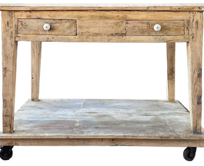 Isola da cucina in stile fattoria con piano in marmo