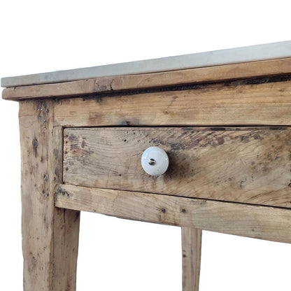 Isola da cucina in stile fattoria con piano in marmo