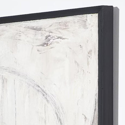 Pittura a olio astratta bianca marrone tela arte murale