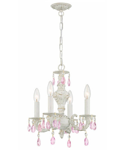 Mini lampadario rosa shabby