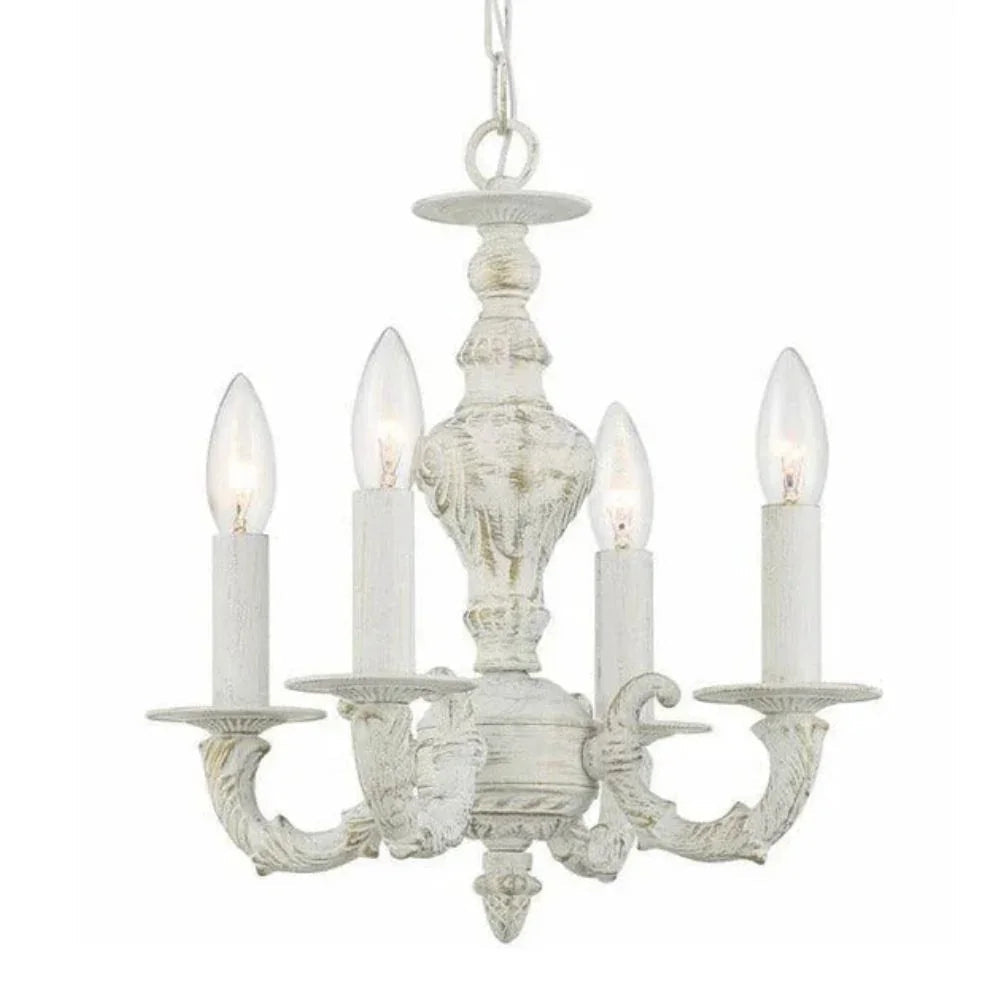 Mini lampadario bianco shabby chic