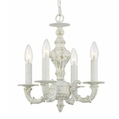 Mini lampadario bianco shabby chic
