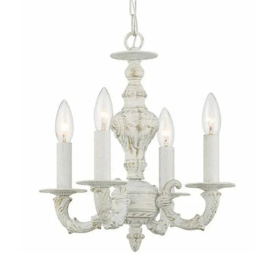 Mini lampadario bianco shabby chic