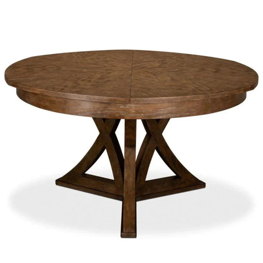 Tavolo da pranzo casual in Jupe marrone visone