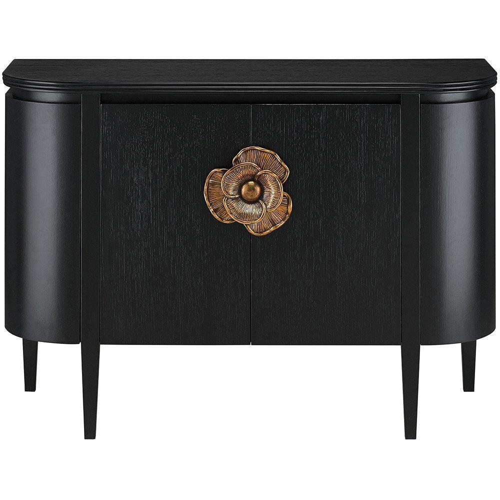 Credenza moderna Fleur Demilune in ottone