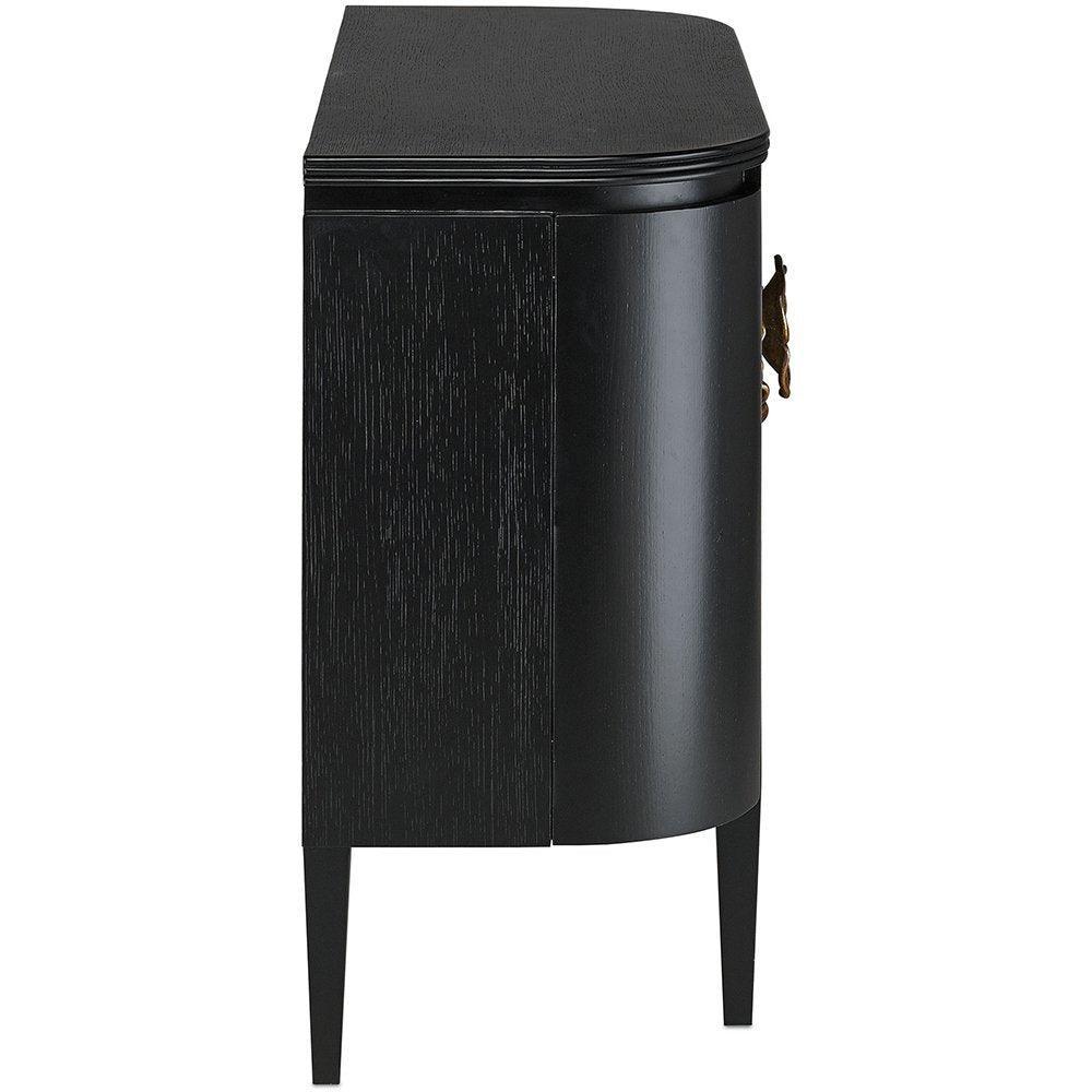 Credenza moderna Fleur Demilune in ottone