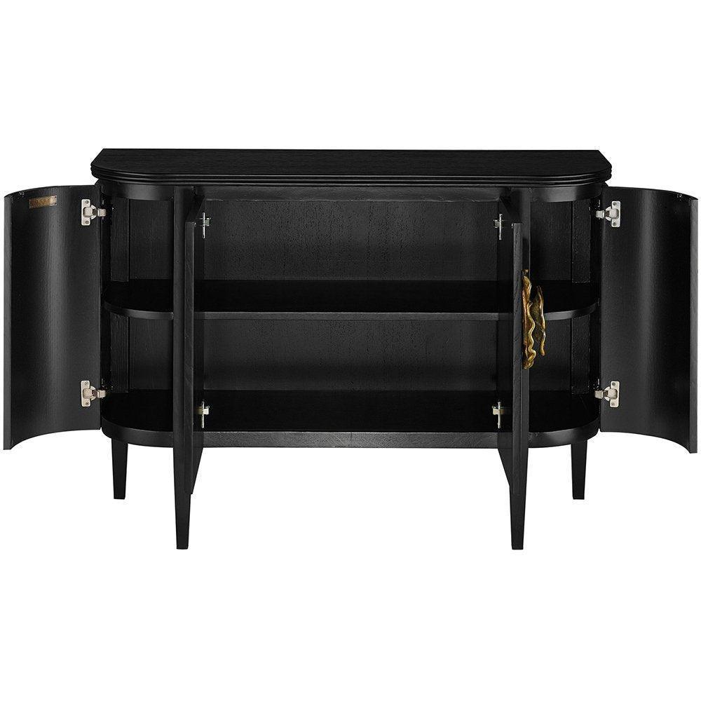 Credenza moderna Fleur Demilune in ottone