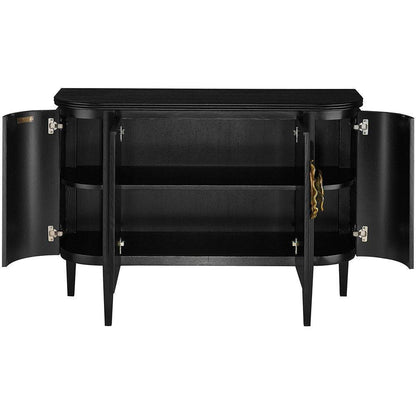 Credenza moderna Fleur Demilune in ottone