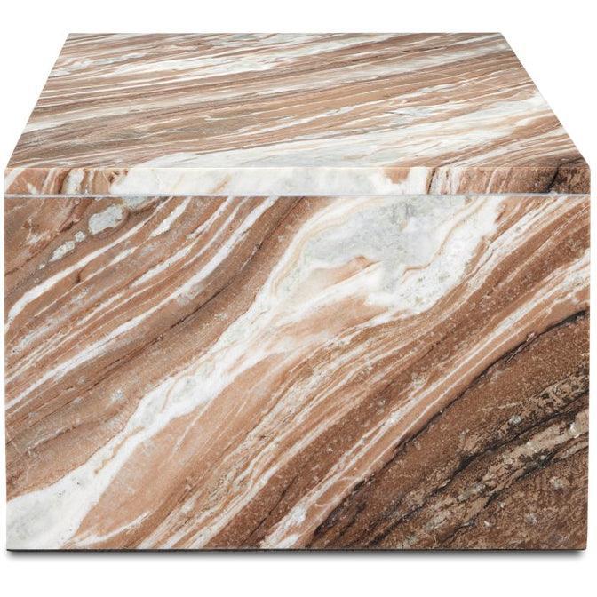 Tavolino da caffè moderno in marmo marrone