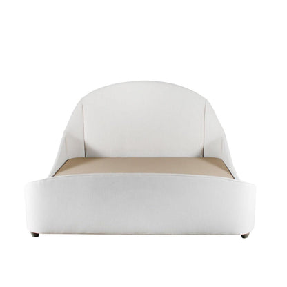 Letto imbottito moderno curvo