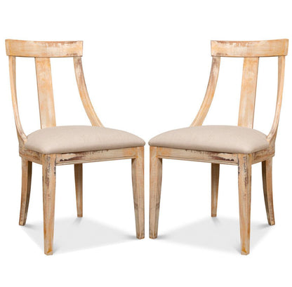 Poltrone inclinate in stile fattoria moderna color tortora