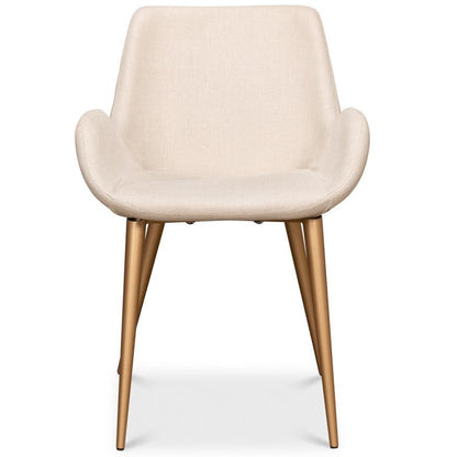 Sedie moderne in oro e lino - Set