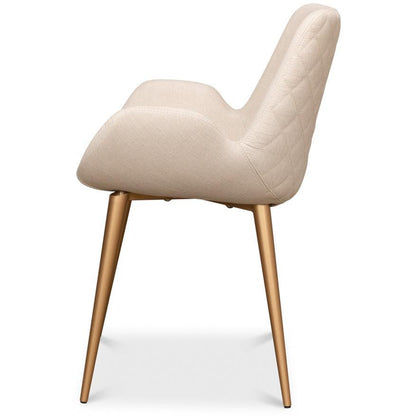 Sedie moderne in oro e lino - Set