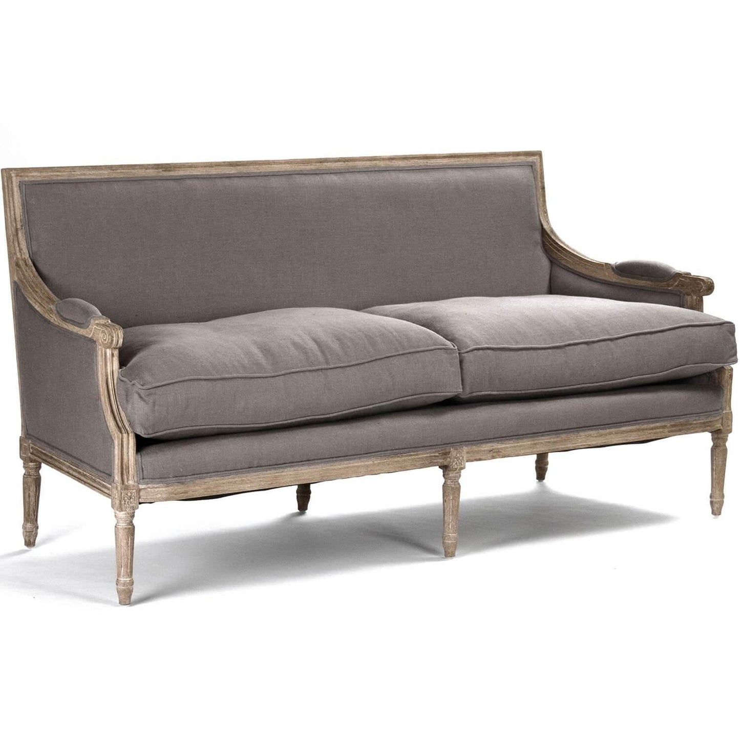 Divano moderno grigio in stile francese Louis