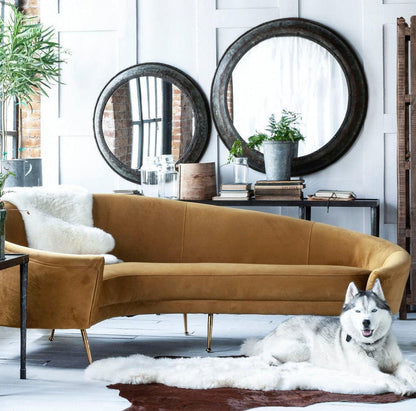 Divano moderno in velluto Dijon Luxe